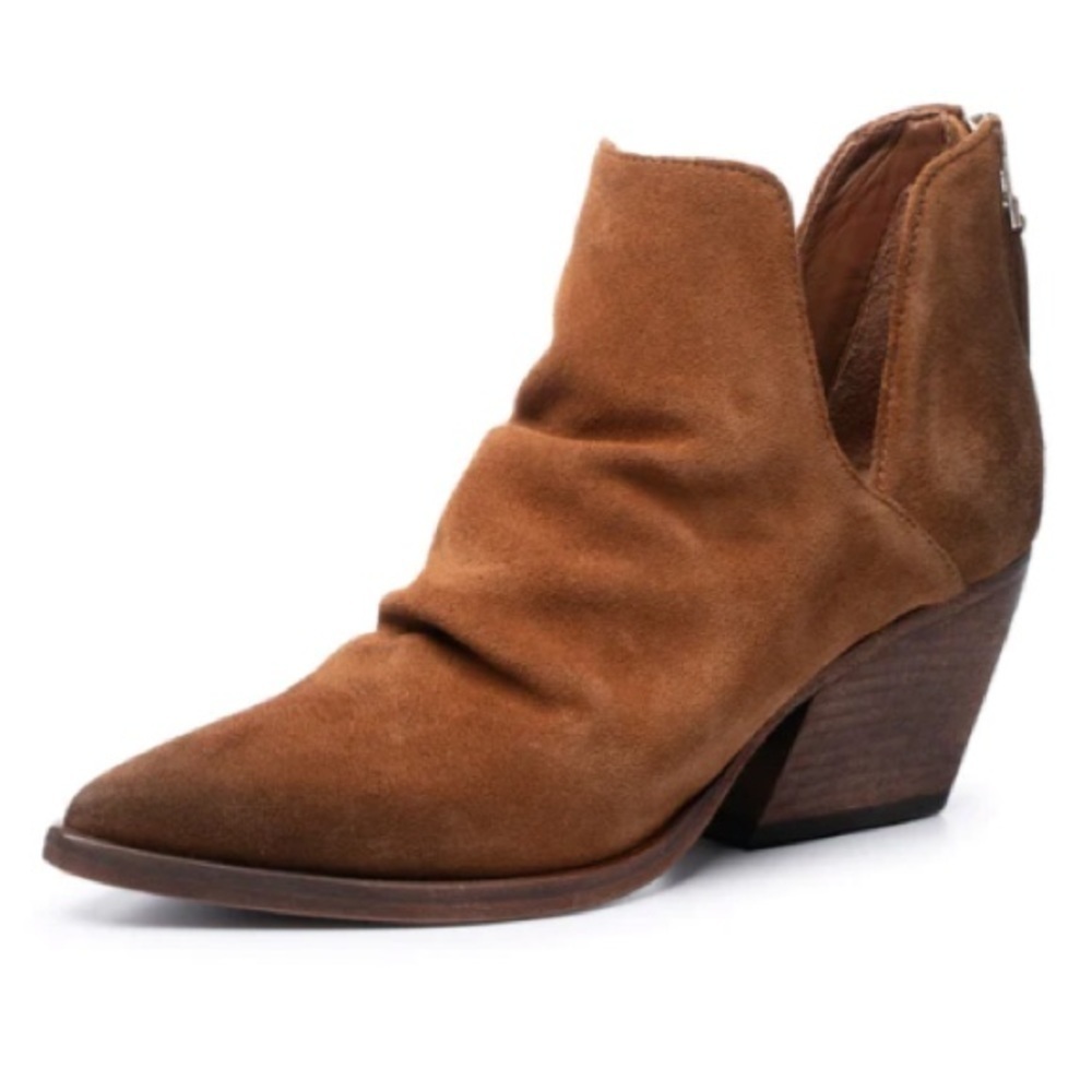 Golo Suede Tucson Ankle Boots Purple Eggplant Block Heel Western Back Zip Size 8 - Picture 11 of 13